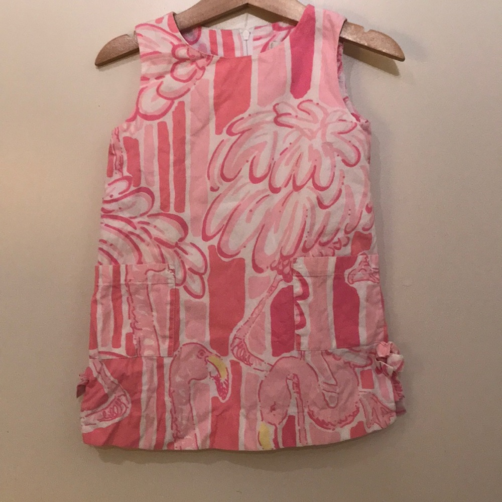 Lilly Pulitzer flamingo shift dress, size 3T